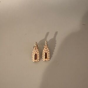 Kate Spade Gold and Pearl Bottle Earrings